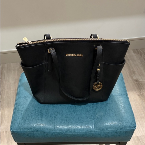 Michael Kors Handbags - Michael Kors Black and Gold Tote